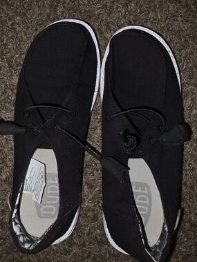 Hey Dude Black Canvas Slip-On Shoes